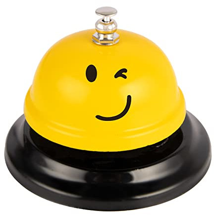 Tischklingel, Rezeptionsklingel, Tischglocke Anruf Bell, Rufglocken, Service Glocke Klingel mit klarem Klang für Küche Restaurant Hotels & Bars (Gelb)