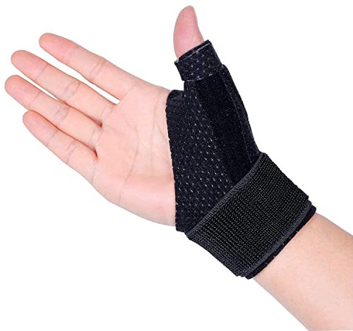 DALLAR Ergonomische Daumenschiene rechts & links – Verstellbare Daumenorthese bei Rizarthrose, de-Quervain-Syndrom, Sehnenscheidenentzündung, Arthrose – Stabilisierende Daumenbandage mit 2 Schienen