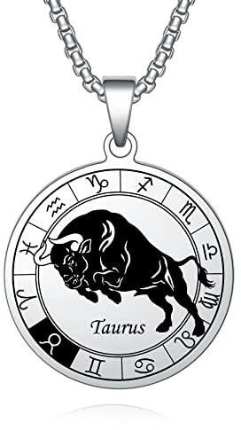 YOTHIWAD Sternzeichen kette Edelstahl Hochwertig Wasserdicht Sternzeichen Anhänger Halskette Astrologie Horoskop Schmuck Geburtstag Geschenk