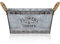 HOMSFOU Cubo De Flores De Hierro Maceteros De Metal Rústico con Asas Contenedor De Plantas De Hojalata Vintage Cubos De Hojalata Decorativos Maceta para Maceteros De Interior Y Exterior