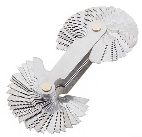 Schraubenlehre-Set, Edelstahl-Gewindelehre, metrische imperiale 58-teilige Klinge, 55/60 Grad Steigungslehre für Messwerkzeuge