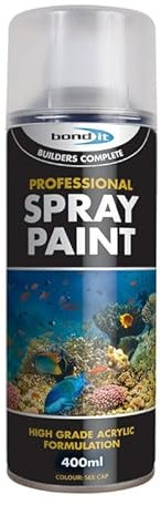 ARA CHOICE Bond It Professional Grade Spray Paint Aerosol Acrylic Wood Metal Plastic Painting 400ml (White Gloss, 400ml)