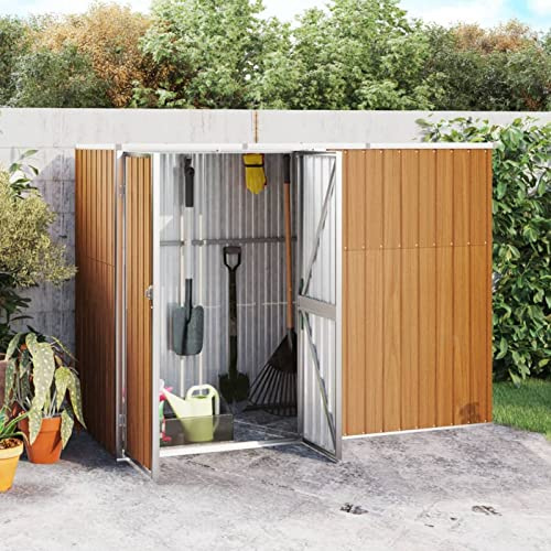 ShGaxin Trädgårdsredskap skjul galvaniserat stål 225 x 89 x 161, utomhusskåp, trädgårdsskjul, trädgårdshus, förvaringsskjul, trädgårdshus utomhus 316216