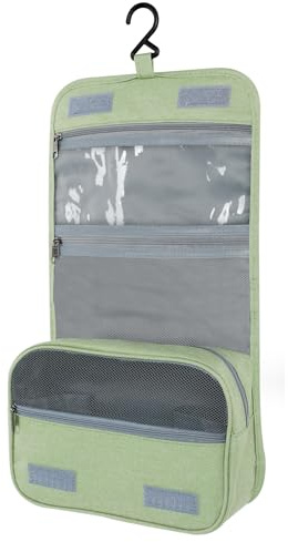 AiQInu Neceser Viaje,Impermeable de Gran Capacidad Neceser Maquillaje,Bolsa de Aseo con Gancho Colgante para Hombre y Mujer Accesorios de Viaje