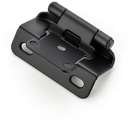Ravinte 50 Pack 25 Pairs Semi-Overlay 1/2 inch Self-Closing Face Frame Cabinet Hinges Matte Black Half Wrap-Around Kitchen Cabinet Door Hinges Face Mount Cabinet Hardware