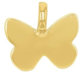 Amor Motivanhänger Gold 375/9ct Damen Anhänger, 1 cm, Gold, Schmetterling, Kommt in Schmuck Geschenk Box, 2039169