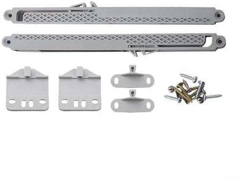 Gdfnmogo 2 ammortizzatori per cassetti a chiusura automatica, adattatori hardware per cucina, bagno, porte scorrevoli, cassetti, capacità di carico 25 kg, plastica grigia (carico massimo 40 kg)