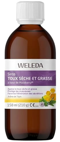 WELEDA - Sirop toux sèche et grasse à base de Mucobarryl® - Sirop toux sèche et grasse - A base de Mucobarryl® et d'extraits de plantes. Actifs 100% d'origine naturelle. A partir de 3 ans - 158 ml