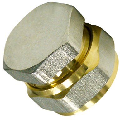 Pipetec Schraubfitting Stopfen 16x2 für Mehrschichtverbundrohr Aluverbundrohr, Heizung und Wasser, DVGW