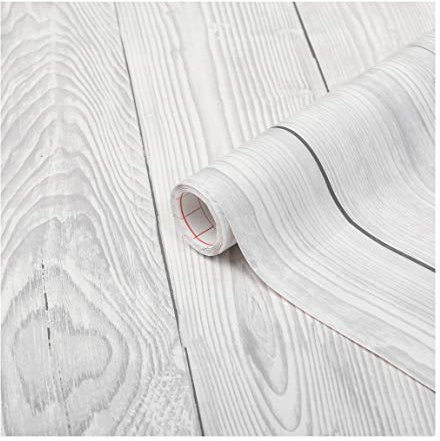 d-c-fix Pellicola Adesiva per mobili legno bianco grigio PVC plastica vinile impermeabile decorativa per cucina, armadio, porta carta rivestimento 45 x 200 cm