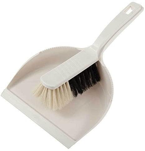 SIDCO Kehrgarnitur weiß Kehrset Schaufel Kehrblech Kehrschaufel Handfeger Handbesen