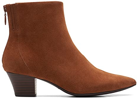 Clarks Botas de Moda Teresa para Mujer, Bronceado Oscuro Ante, 40 EU