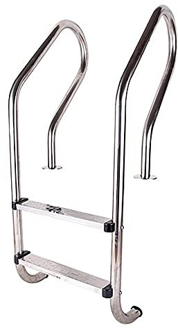 Corrimano per Piscina, Scala per Piscina in Acciaio Inossidabile 304, Adatto per Piscina da Giardino con profondità di 0,6-0,9 m/Argento / 1,2 mm (Argento 1 mm)