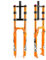 splumzer Fahrrad Federgabel 26/27.5/29 für Mountainbike DH Air Double Shoulder Downhill Abseilen Stoßdämpfer Straight Tube Ultralight Fahrrad Stoßdämpfer Zugstufeneinstellung (29 Zoll, Orange)