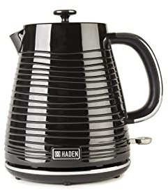 Haden Devon 1.7L Black Kettle – Stylish, Lightweight, Cordless Kettle for Tea & Coffee – Perfect for Daily Use in Small Kitchens and Homes – Essential Electric Kitchen Appliance