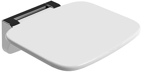 Heuffe Ultradünner Ergonomischer Klapp-Duschsitz Wandmontage - 160kg Schwerlast, Anti-Rutsch Bade-Hocker für Senioren & Behinderte, Weiß