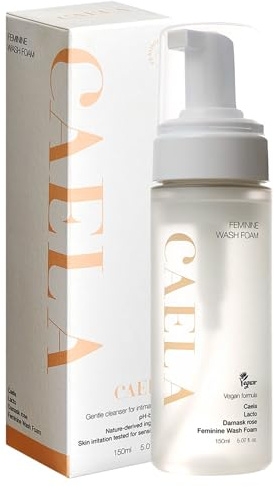 CAELA Feminine Wash, pH Balanced Foaming Cleanser with Triple Lactobacillus Ferment Complex – Gentle Daily Intimate Care for Women, Sea Buckthorn & Damask Rose, Sulfate-Free, 5.07 Fl Oz