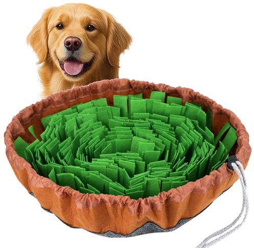 QWORK® Waschbar Schnüffelteppich für Hunde, rutschfest Design, Individuell Verstellbar, Hundespielzeug für Intelligenztraining