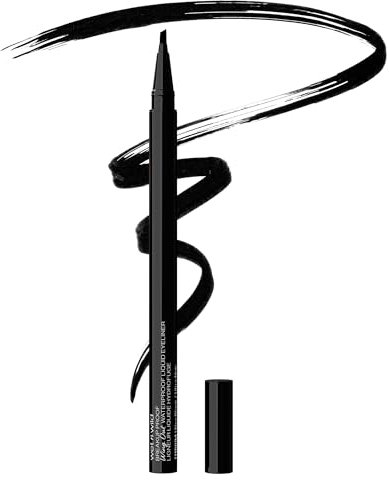Wet n Wild Breakup Proof Wing Out Waterproof Eyeliner, Eyeliner Nero dal Pennello Piatto Angolato per Contorno Occhi Definito e Alato, Durata 16 ore, Anti-Sbavature e Anti-Sbiadimento