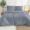 Dreamzie 2 Bettwäsche Set 135x200 Mako Satin - Grau - 2 Bettbezüge 135x200 cm mit 2 Kissenbezüge 80x80 cm - Oeko-Tex Zertifiziert - Bettwäsche 135x200 Baumwolle 4teilig