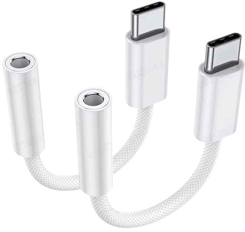 USB C to 3.5mm Jack, Type C to Headphone Adapter Aux Digital Audio Earphone Adaptor, Aux to USB C Headphone Adapter for Sam-sung S24 S23 S22 S21 A55 A54 A53 A35 A15, iPhone 15 Pro Max (1 Pack)
