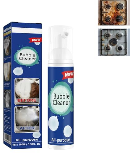 Spray detergente per bolle, spray per pulizia senza risciacquo, forte detergente da cucina, per cappa/forno/ots/grill/lavello (1)