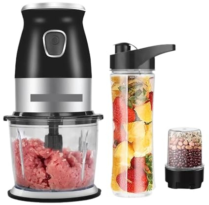 Procesador De Alimentos Multifunción De Alta Velocidad De 500 W, Picadora De Carne, Minilicuadora Personal Portátil, Licuadora, Exprimidor, Picadora En Seco De 800 Ml. FáCil De Usar