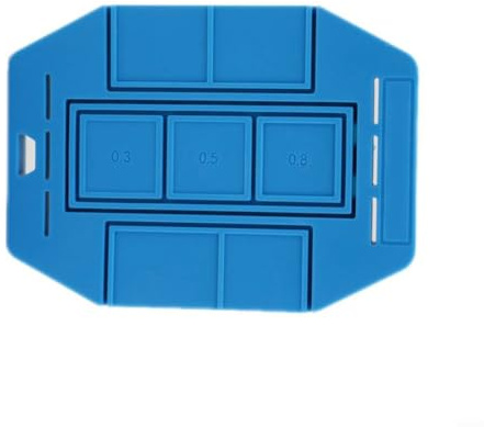 Almohadilla de soldadura magnética, alfombrilla de estañado de silicona resistente al calor con adsorción para reparación de CPU IC de teléfono móvil, azul, 118 x 86 mm