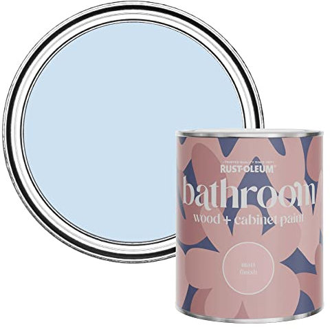 Rust-Oleum Blue Moisture Resistant Bathroom Wood and Cabinet Paint in Matt Finish - POWDER BLUE 750ML
