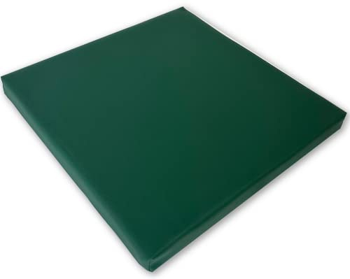 kissenfabrik-juwan Pflegeleichtes Sitzkissen Stuhlkissen Bankkissen 40x40cm Kunstlederbezug in Gastroqualität (dunkelgrün)