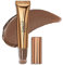 Cream Contour Beauty Wand, Highlighter Contour Blush With Cushion Liquid Highlighter Face Bronzer Natural Super Silky Cream Blush Stick Beauty Makeup (1# Grey brown)