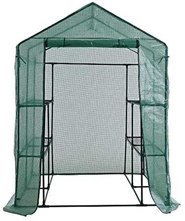 ESTEXO Foliengewächshaus Gewächshaus 143x143x195 cm Tomatengewächshaus Treibhaus Frühbeet