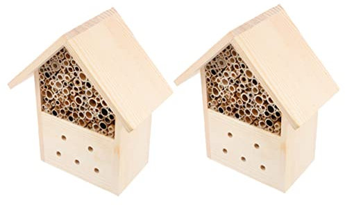 DIKACA 2 Stück Bienenstock Aus Holz – Für Garten Außenhütte Honigbienenunterstand
