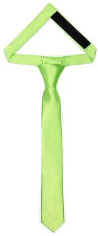 Ladeheid Corbata para niños para chicos - Aspecto elegante brillante, Pre-atada con cierre autoadherente, Perfecta para ocasiones especiales - Corbata de clip estilosa TKS (31cm x 4cm, Lima)