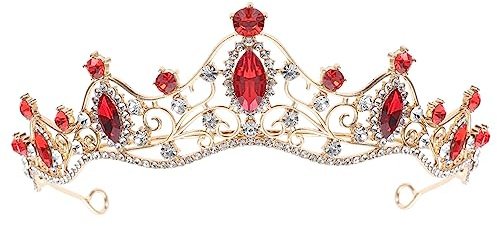 Healeved Bridal Tiara Crown Baroque Rhinestone Wedding Headband Lightweight Bridal Headdress Elegant Hair Decor for Women Party