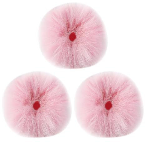 3 Pcs Furry Lavalier Microphone Wind Muff Mic Protection Cover Windshields Mini Lapel Mic Windscreen Small Fur Mic Wind Screen Microphone Pop Filter Cover Pink