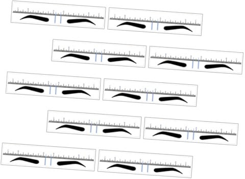 HAPINARY 10pièces Règle à Sourcils Pochoir à Sourcils Modèle De Guide Lot De Outils De Maquillage Pour Femmes Débutantes