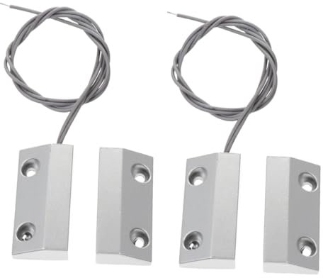 Gadpiparty 2 Set Sensore Chiusura Netto Attrezzatura Del Dispositivo Rilevatore Magneti Chiavistello Portatile Kit Cancello Campana Sicurezza Tappo Interruttore Cablato Lega Di Zinco Silver