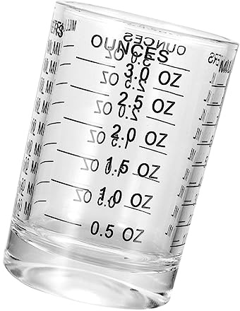 Gatuida Taza para Café De Vidrio 90 Ml Escala Negra, Vaso Medidor De Leche Resistente Al Calor, Utensilio De Cocina para Preparar Bebidas