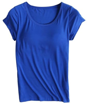 Toppar för kvinnor med integrerad behå, stor storlek, bh, t-shirts, gym, sport, yoga, undertröjor, sommar, bekväm, avslappnad, kortärmad, undertröjor