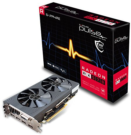 Sapphire 11266-36-20G Pulse Radeon RX 570 GDDR5 Grafikkarte 8GB schwarz