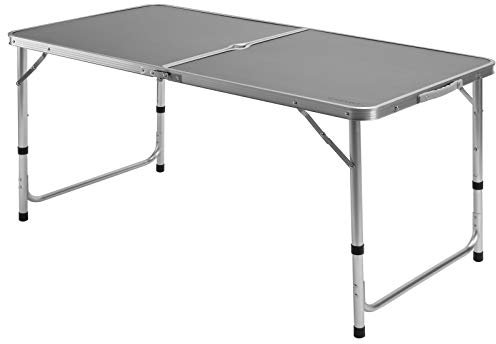 Casaria® Campingtisch klappbar Camping Beine höhenverstellbar Klapptisch Alu 120x60cm Tragegriff Kofferfunktion Tisch faltbar Garten Balkon Picknick