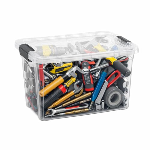 Superio Deep Storage Organizer Bin with Lid X-Deep Small Clear Storage Box with Latch for Home, Kitchen, Garage- Store, Food, Supplies, and Hair Accessories (4.75 Quart)