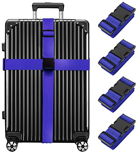 Newthinking Luggage Straps 4 Pack, 3.8x200CM Adjustable Suitcase Straps