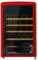 Amica WKR 341 920 R Retro-Weinkühlschrank/Weintemperierschrank im Retro Design/Rot/max. 30 Bordeauxflaschen (0,75l) / 87,5 x 55cm / 4 Holzlagerböden aus Buche/Kompressor-Technik