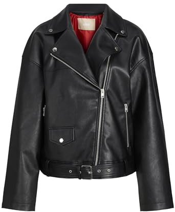 JACK & JONES Jxfrida bikerjacka OTW bikerjacka, svart, S