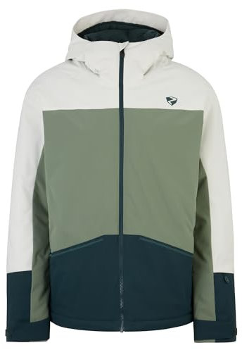 Ziener Herren TIMBARRA Ski-Jacke/Snowboard-Jacke | atmungsaktiv, wasserdicht, dark jungle tex, 52