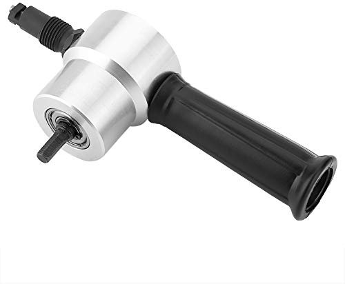 Utensile per Roditrice per Lamiere a Doppia Testa, Attacco per Trapano Taglierina per Roditrici in Metallo con Manico Ergonomico in Plastica e Chiave Utensili da Taglio Roditori