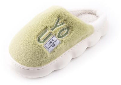 R-ISLAND Zapatillas de estar por casa, pantuflas mujer, EVA, con dos tallas, comodos ligeros y antideslizantes, genial para hogar. (Verde 40/41)