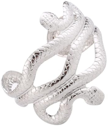 Housoutil Brazalete Punk de Metal Dorado Diseño Serpentino Exagerado, Fácil de Llevar y Decorativo para Joyas de Brazo de Mujer